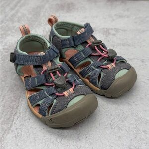 Keen Toddlers' Seacamp II CNX Size 9 Toddler Sandal and Water Shoe Blue Pink